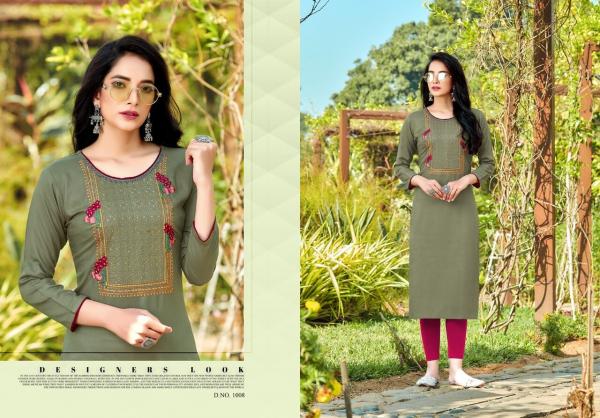 Jinesh Nx Aaliya 2 Rayon Fancy Handwork Kurti 